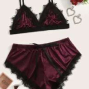 Wine Lingerie style set